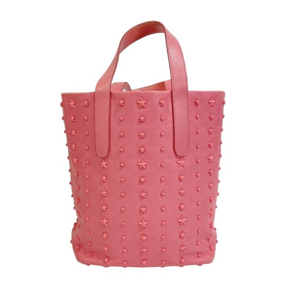 JIMMY CHOO Star Stud 2-Way Tote Bag in Pink - Picture 1 of 15